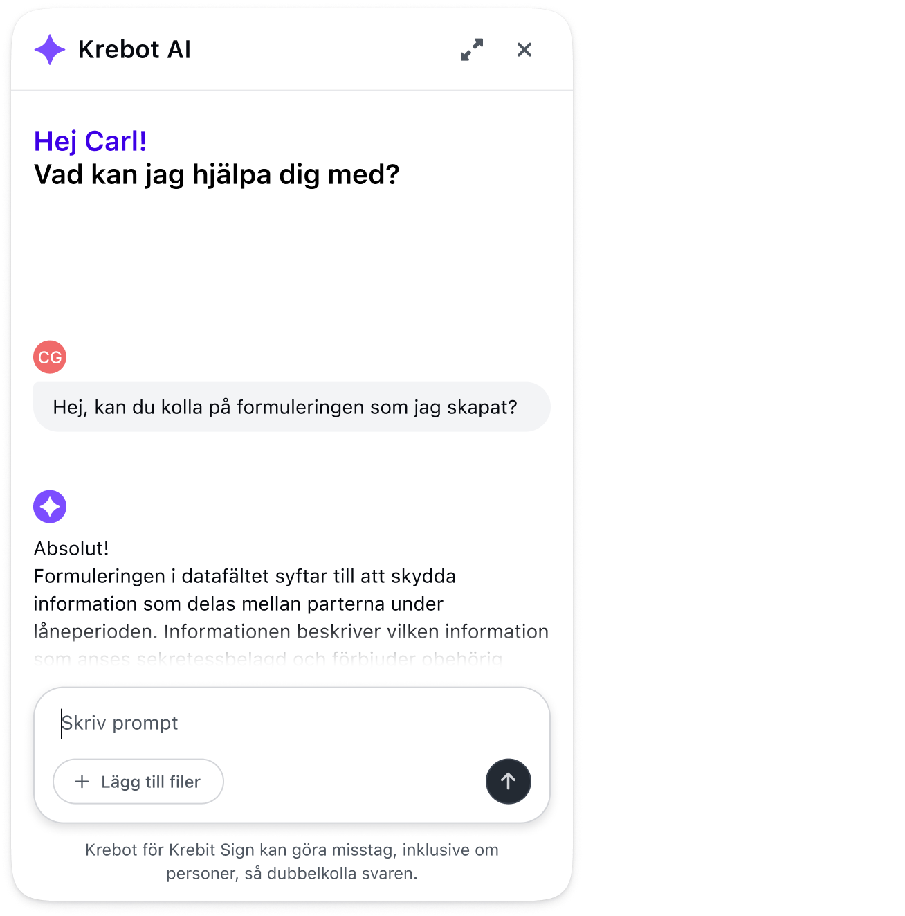 Krebot AI UI